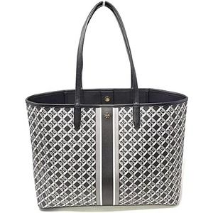 Tory Burch Large Canvas Geo Logo Tote Bag Black - NWT